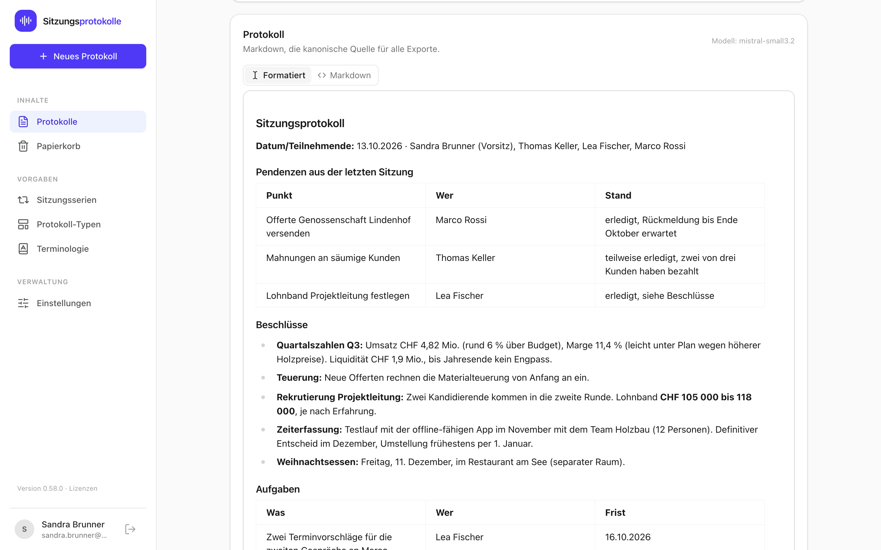 Sitzungsprotokolle, Bild 2